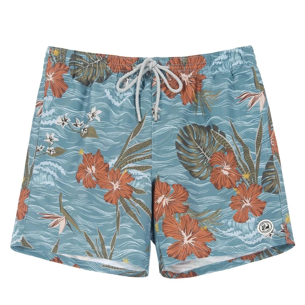 ESTRAVINO Breathable Floral Beach Swim Shorts