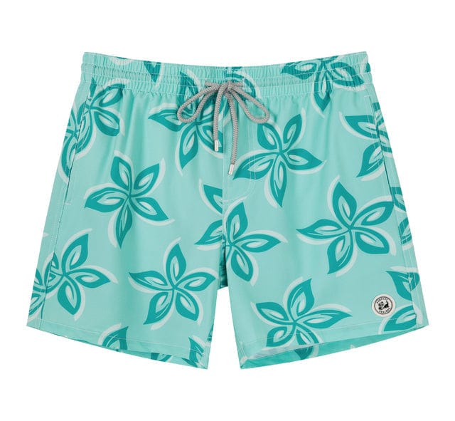 ESTRAVINO Floral Mint Swim Shorts