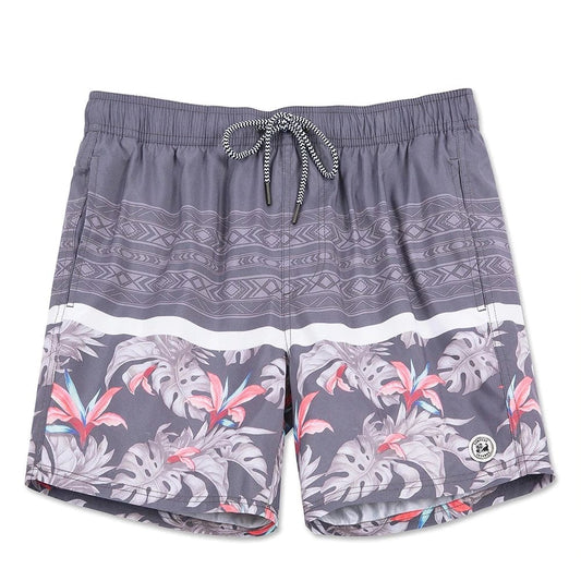 ESTRAVINO Lightweight Tropical Leaf Swim Shorts