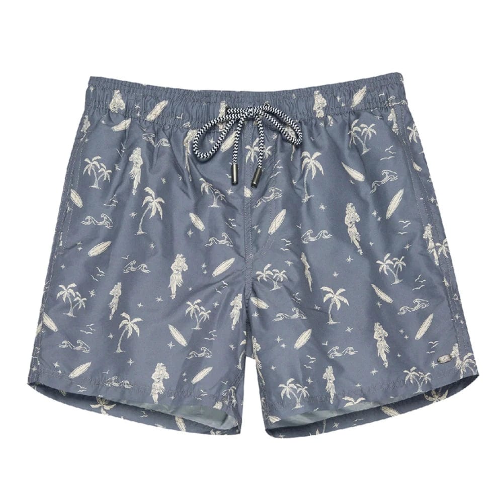 ESTRAVINO Palm Print Swim Shorts