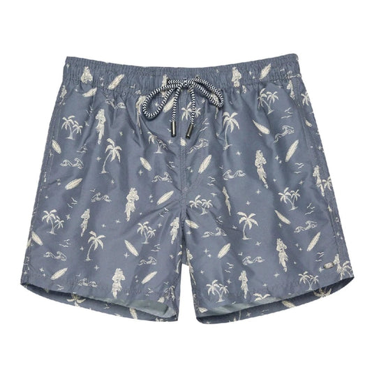 ESTRAVINO Palm Print Swim Shorts
