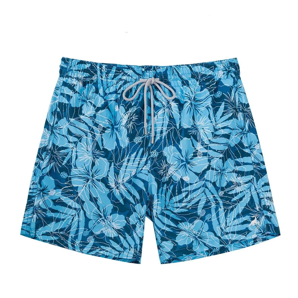 ESTRAVINO Blue Floral Swim Shorts