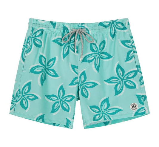 ESTRAVINO Floral Mint Swim Shorts