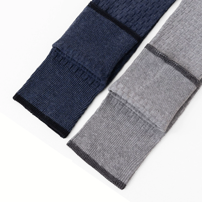 5-PACK SELZANO Premium Waffle Crew Socks