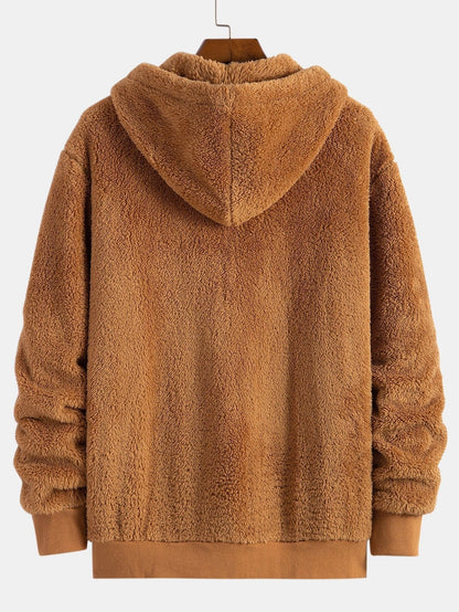Teddy Zip Up Hooded Coat