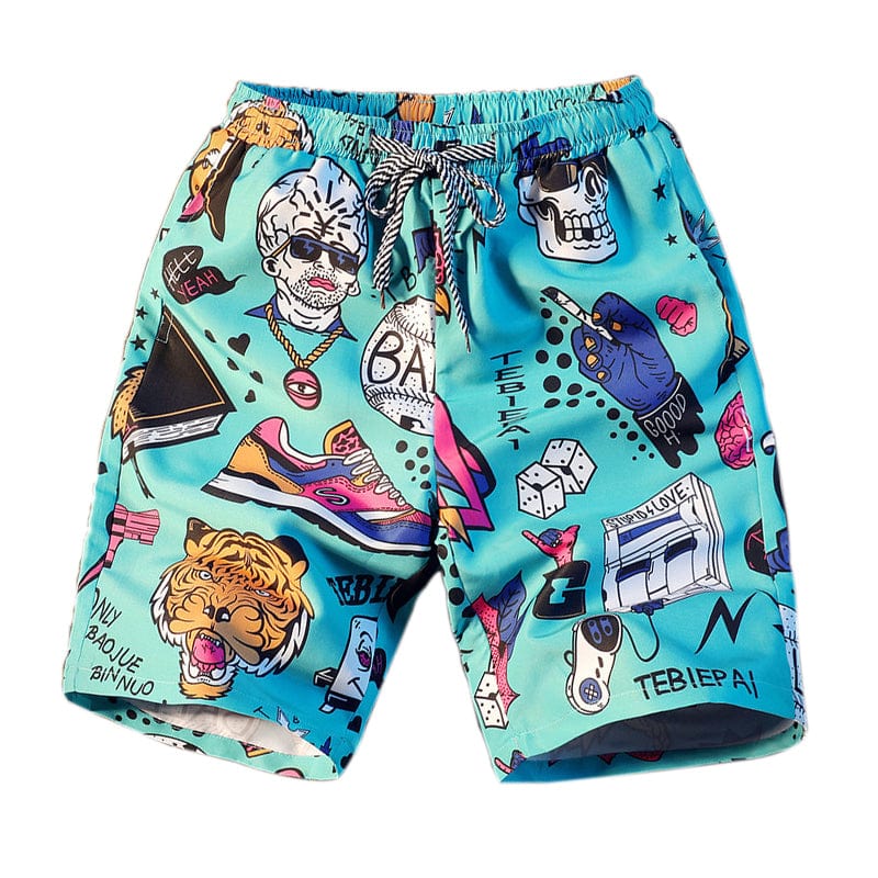 ESTRAVINO Lightweight Graphic Print Swim Shorts